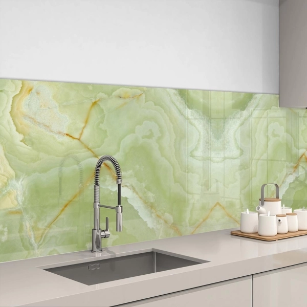 Küchenrückwand Aluverbund Marmor grün Bild 3