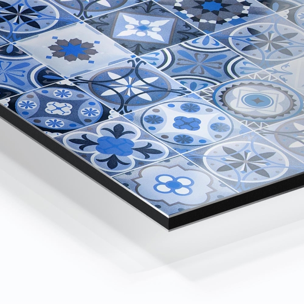 Küchenrückwand Aluverbund Maurian Tiles Blue Bild 1