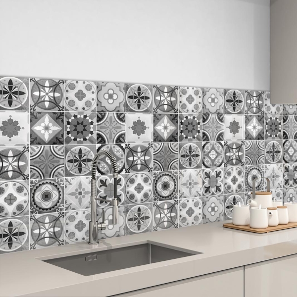 Küchenrückwand Aluverbund Maurian Tiles Grey Bild 3