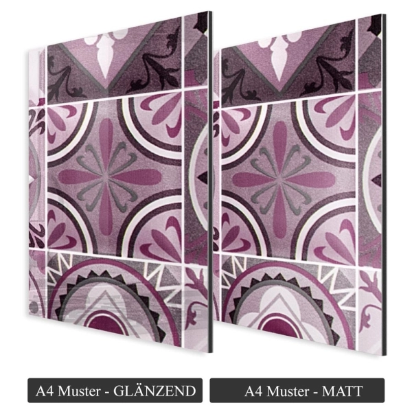 Küchenrückwand Aluverbund Maurian Tiles Purple Bild 4