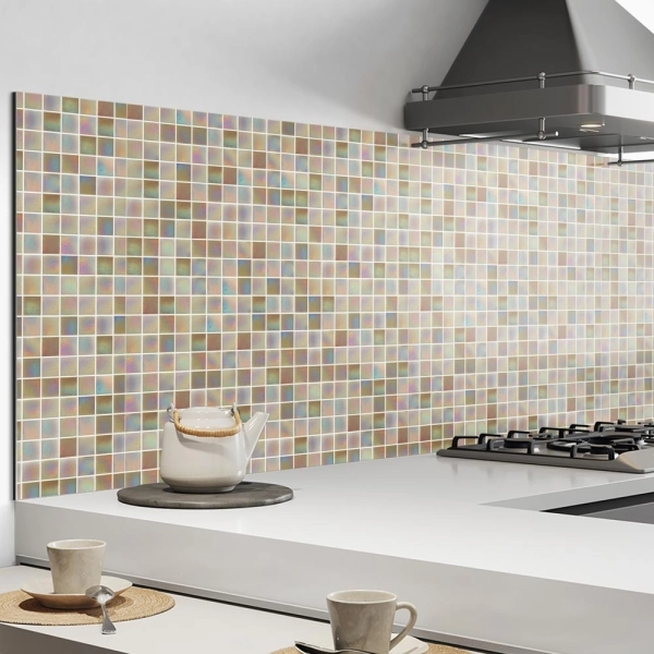 Küchenrückwand Aluverbund Mosaik Steine nude Bild 2