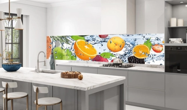 Küchenrückwand Aluverbund Obst Wassertröpfe Bild 3