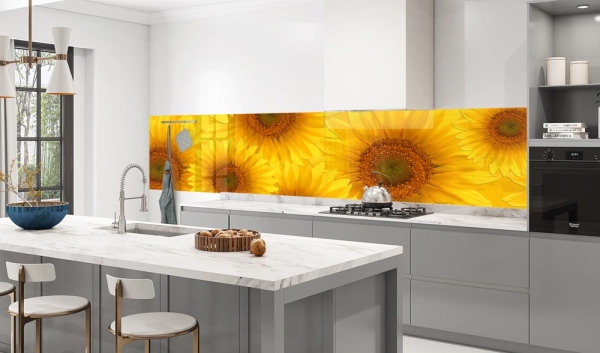 Küchenrückwand Aluverbund Sonnenblumen Bild 2