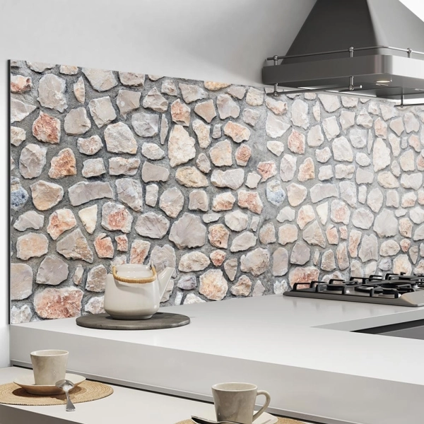 Küchenrückwand Aluverbund spanische Steinmauer Bild 2
