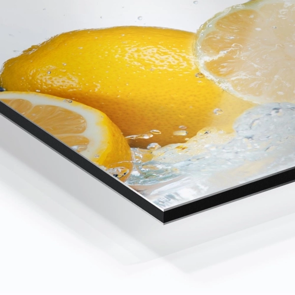 Küchenrückwand Aluverbund Zitrone im Wasser Bild 2