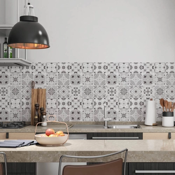 küchenrückwand folie Ceramic Tiles Grey bild 2