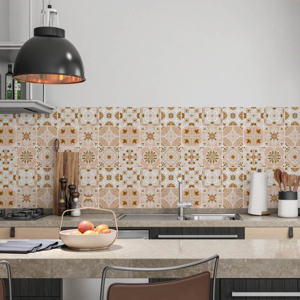 küchenrückwand folie Ceramic Tiles Yellow bild 2