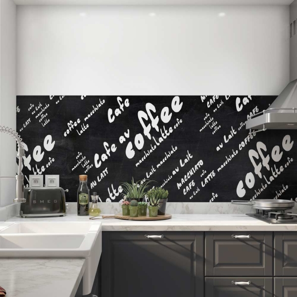 Küchenrückwand selbstklebend coffee Premium 0,5 mm Hart-PVC Folie Küche Rückwand 