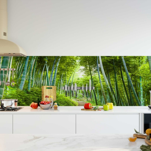 Küchenrückwand Folie Bambuswald Bild 2
