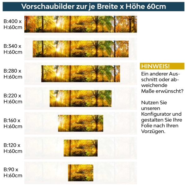 Küchenrückwand Folie Herbstwald Vorschaubilder 60cm