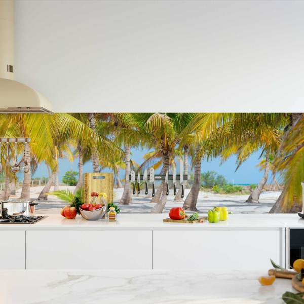Küchenrückwand Folie Palmen Bild 2