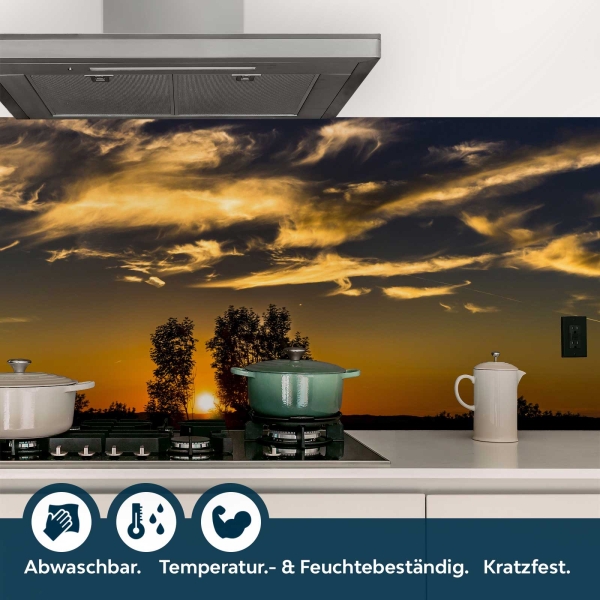 Küchenrückwand Folie Sonnenuntergang Landschaft Bild 4