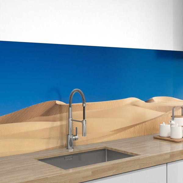 Küchenrückwand Folie Wüste Himmel blau Bild 1