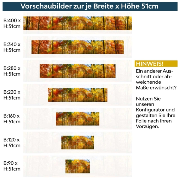 Küchenrückwand Folie Herbst Wald Vorschaubilder 51cm