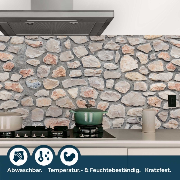 Küchenrückwand Folie spanische Steinmauer Bild 4
