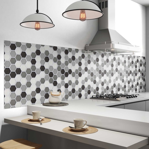 Küchenrückwand Folie Hexagon Bild 2