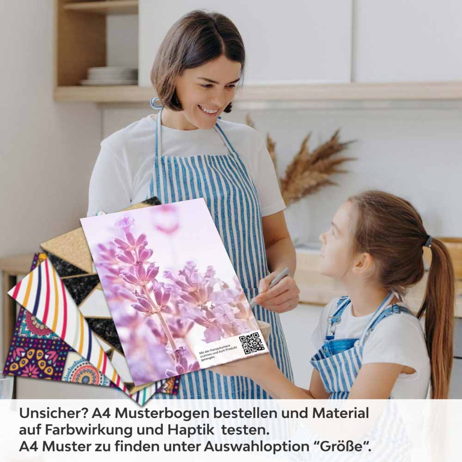 Küchenrückwand Folie Lavendelfeld A4 Muster