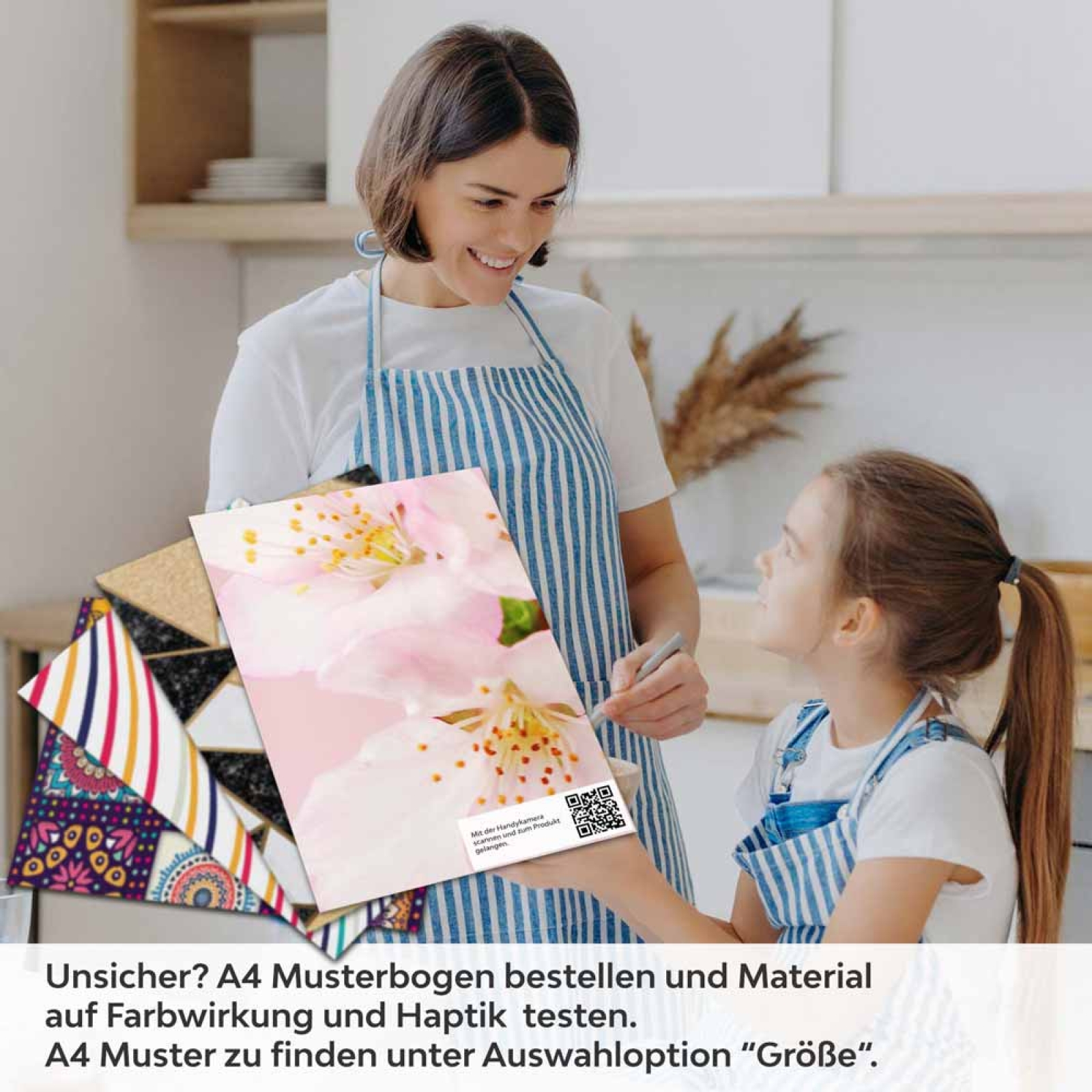 Küchenrückwand Folie Kirchblüten A4 Muster