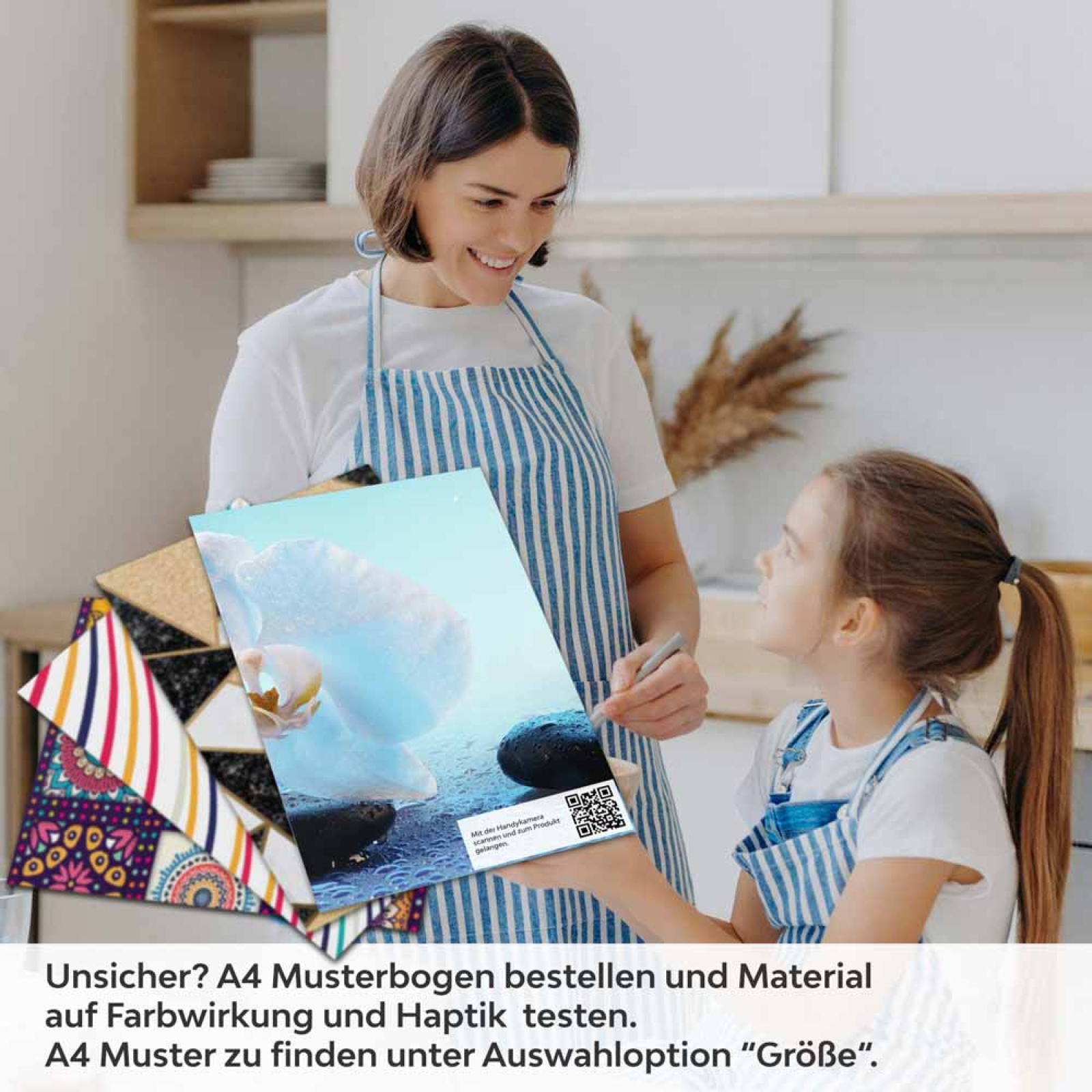 Küchenrückwand Folie weiße Orchideen A4 Muster