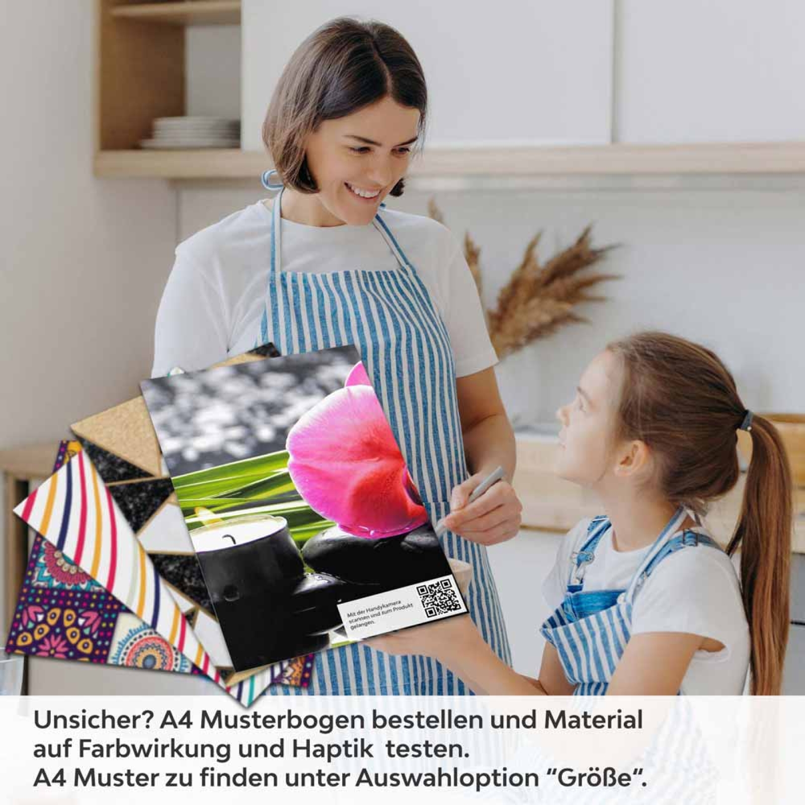 Küchenrückwand Folie Orchideen Oase A4 Muster