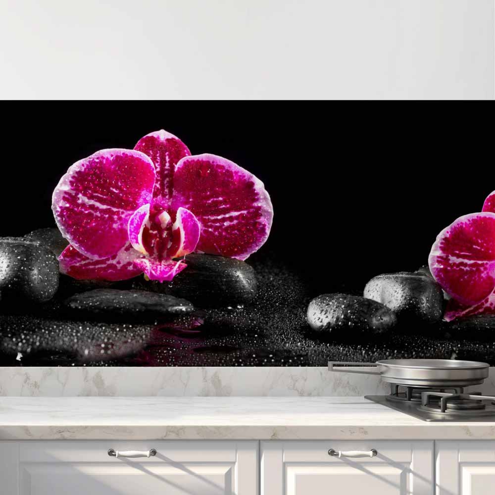 Küchenrückwand Folie pinke Orchideen Hauptbild