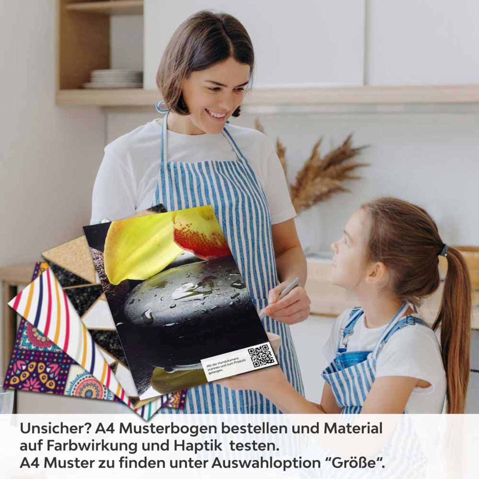 Küchenrückwand Folie gelbe Orchideen A4 Muster