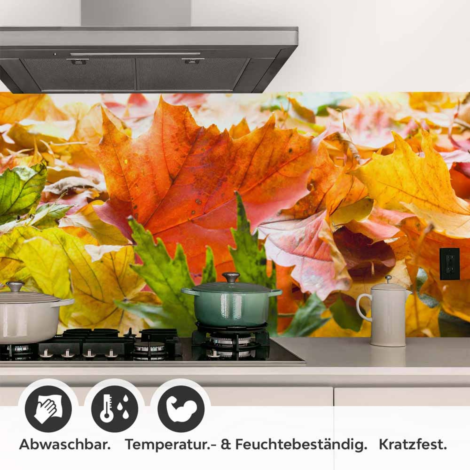 Küchenrückwand Folie Herbstblätter Detailbild 1