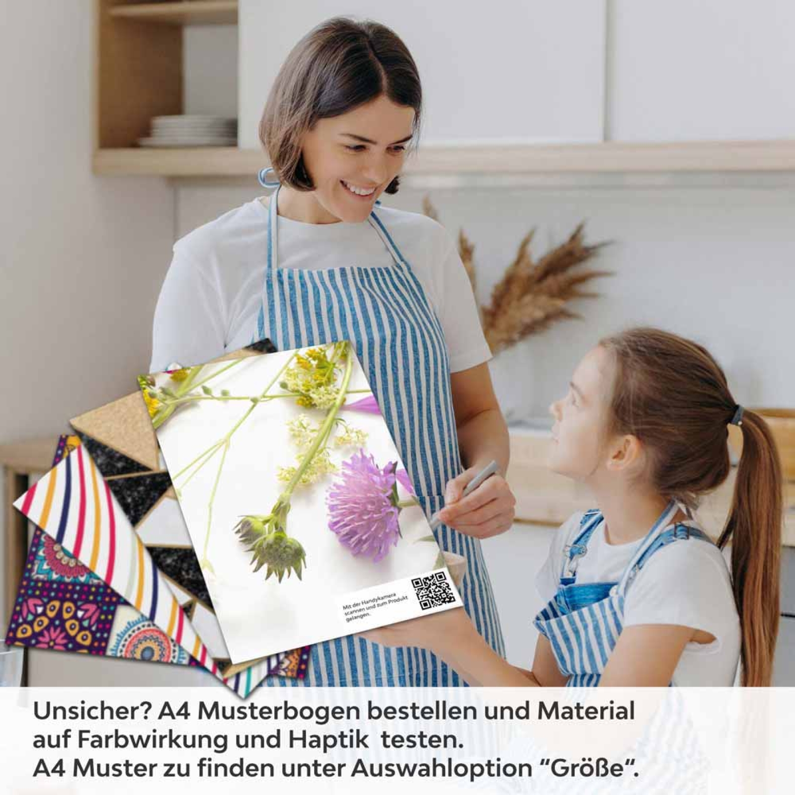 Küchenrückwand Folie Wildblumen – Frische und Farbe in Ihrer Küche A4 Muster