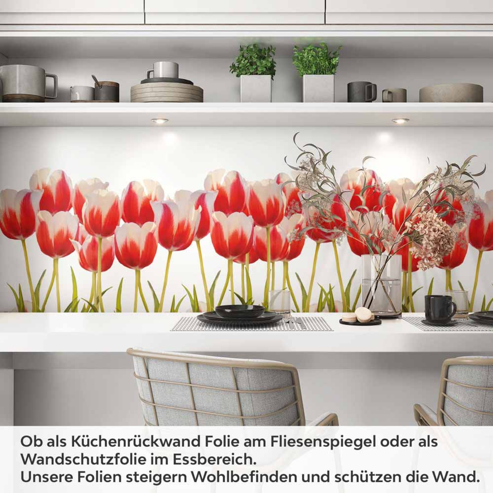 Küchenrückwand Folie Tulpenmotiv Artikelbild 1
