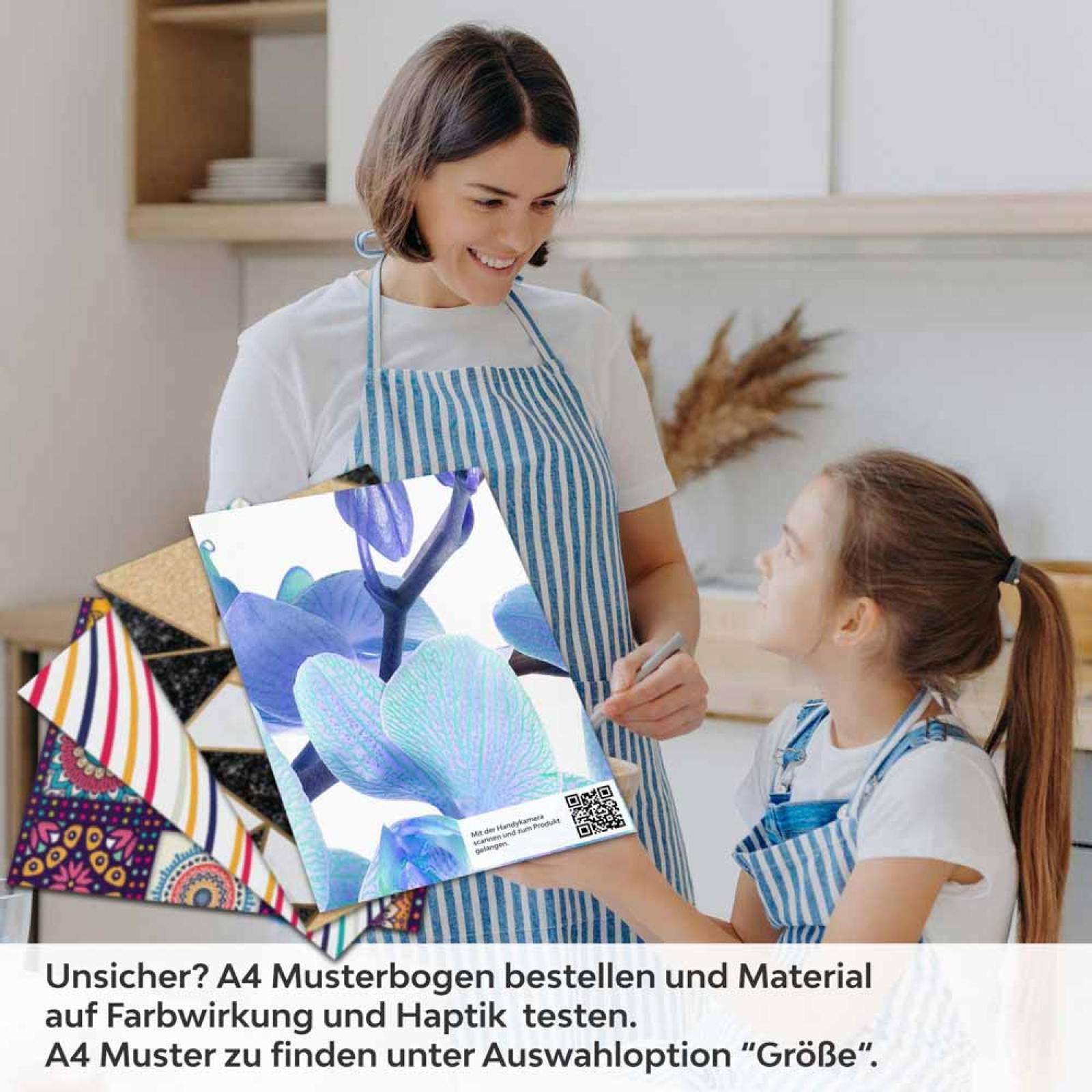 Küchenrückwand Folie Orchideenmotiv A4 Muster