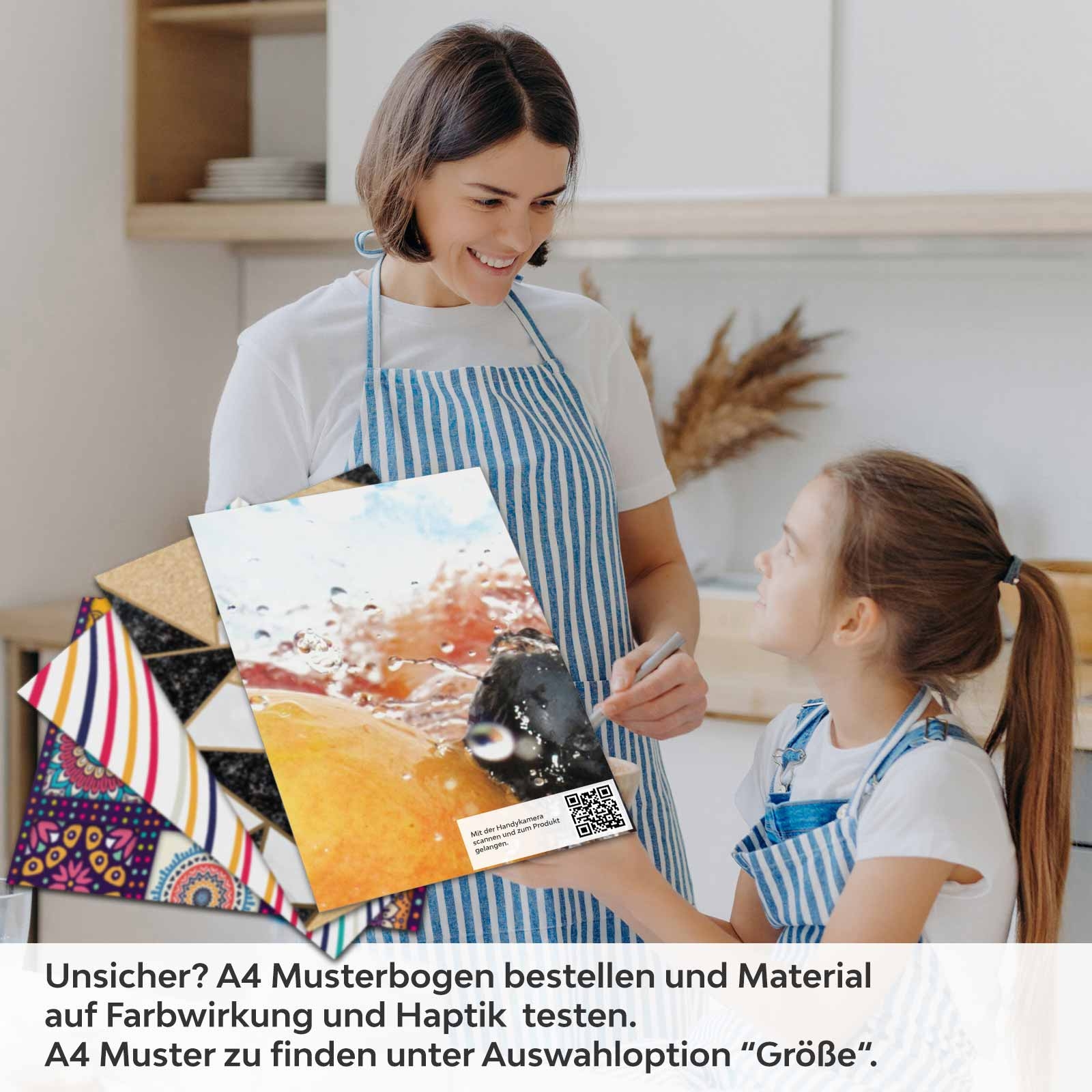 Küchenrückwand Folie Obstkorb A4 Muster