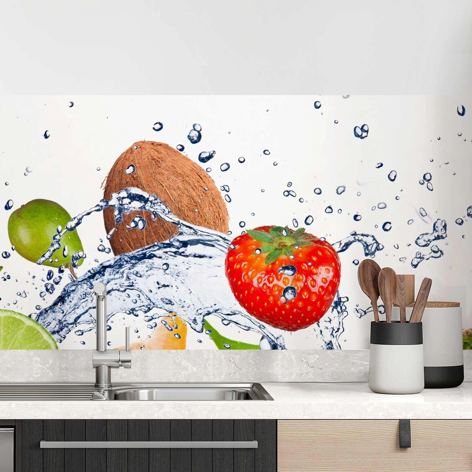 Küchenrückwand Folie Frutal Hauptbild 1