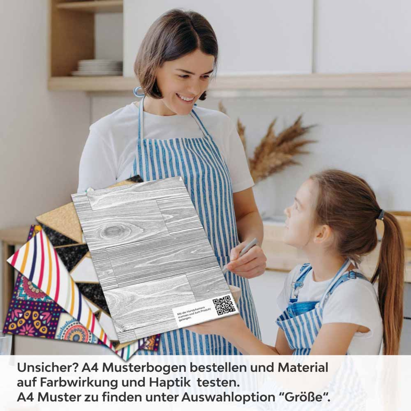 Küchenrückwand Folie Holzdielen Optik A4 Muster