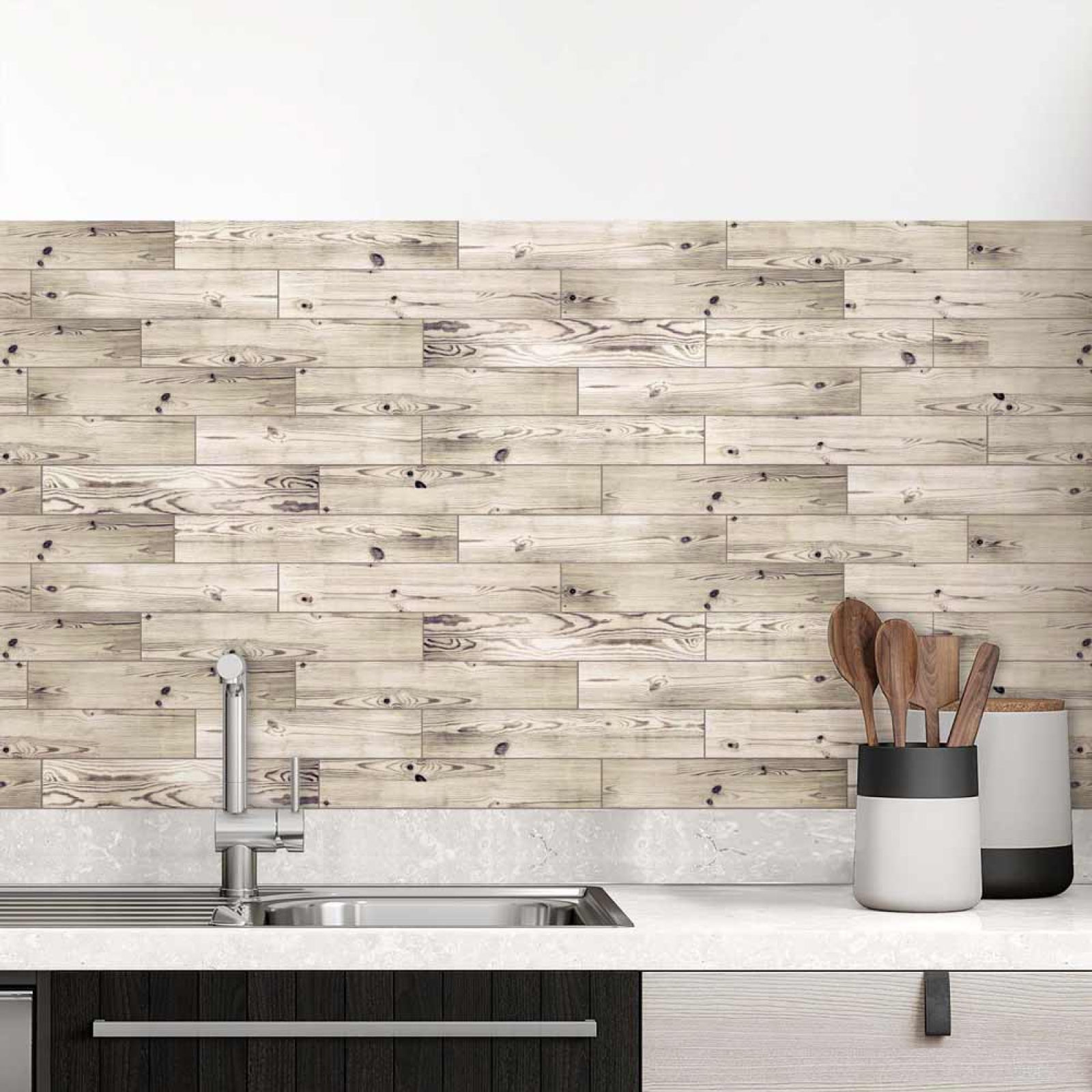 Küchenrückwand Folie Holzstruktur Optik Hauptbild 1