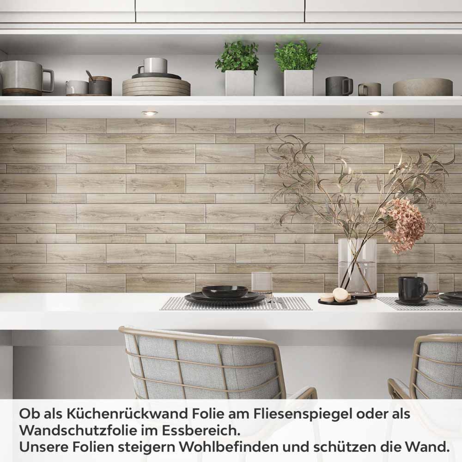 Küchenrückwand Folie Holzoptik Parkett Artikelbild 1