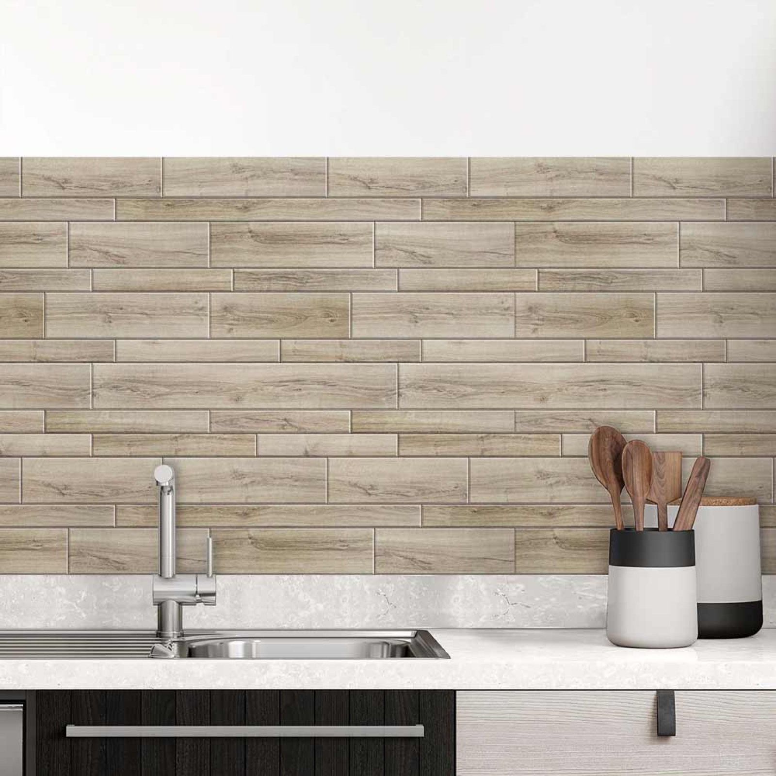 Küchenrückwand Folie Holzoptik Parkett Hauptbild 1