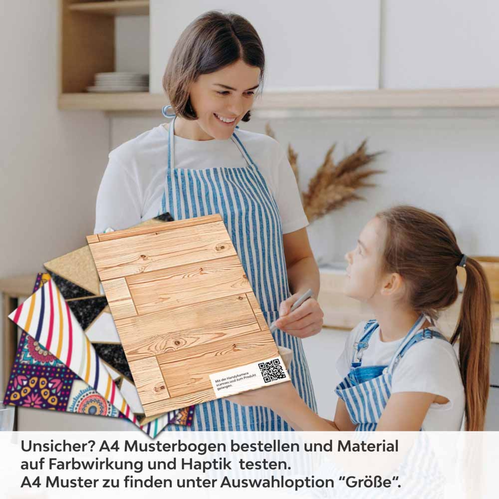 Küchenrückwand Folie Lärche Holzoptik A4 Muster