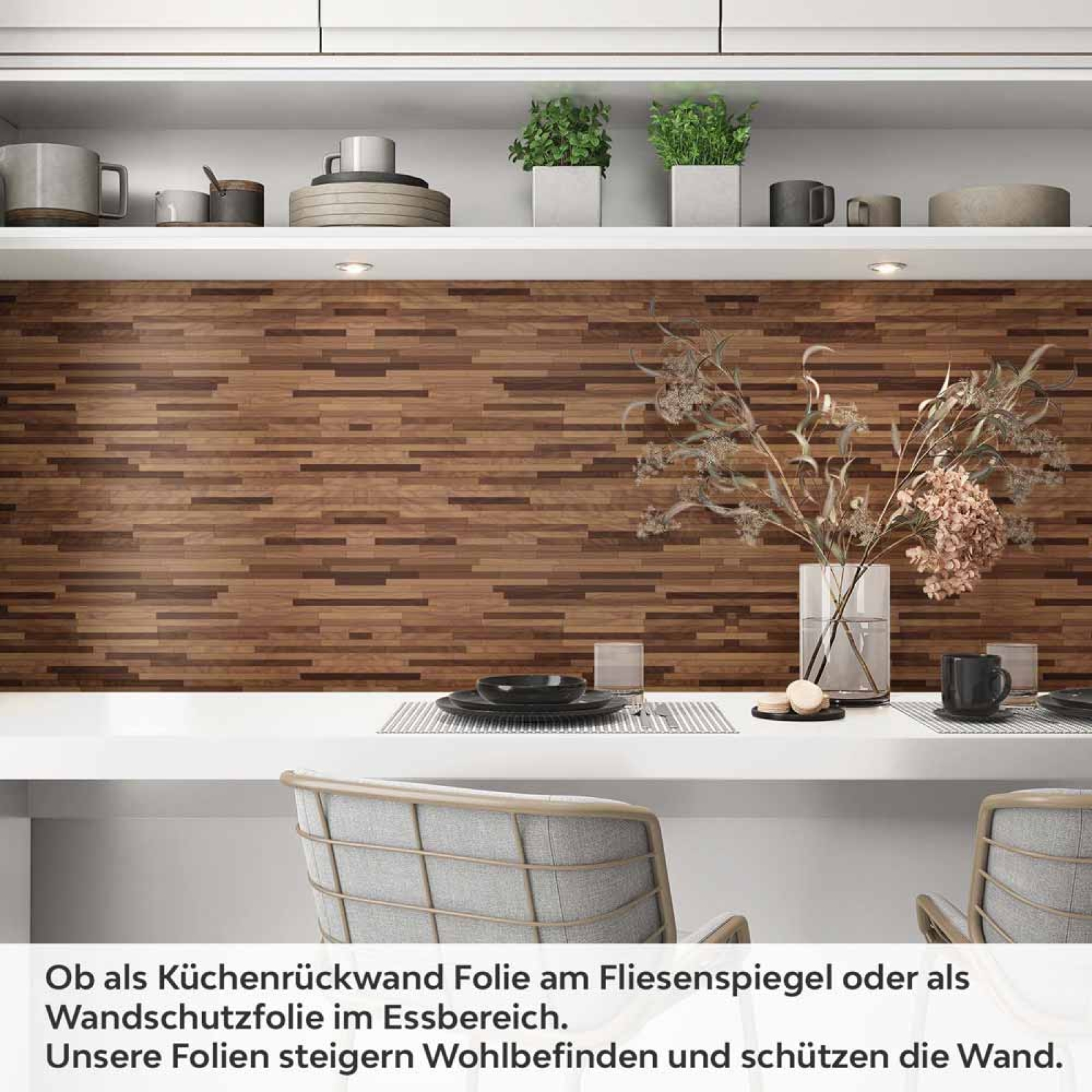 Küchenrückwand Folie Holz Wandpaneele Artikelbild 1