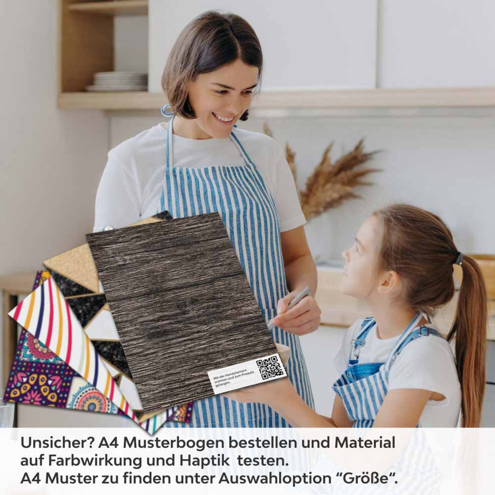 Küchenrückwand Folie Antikholz A4 Muster