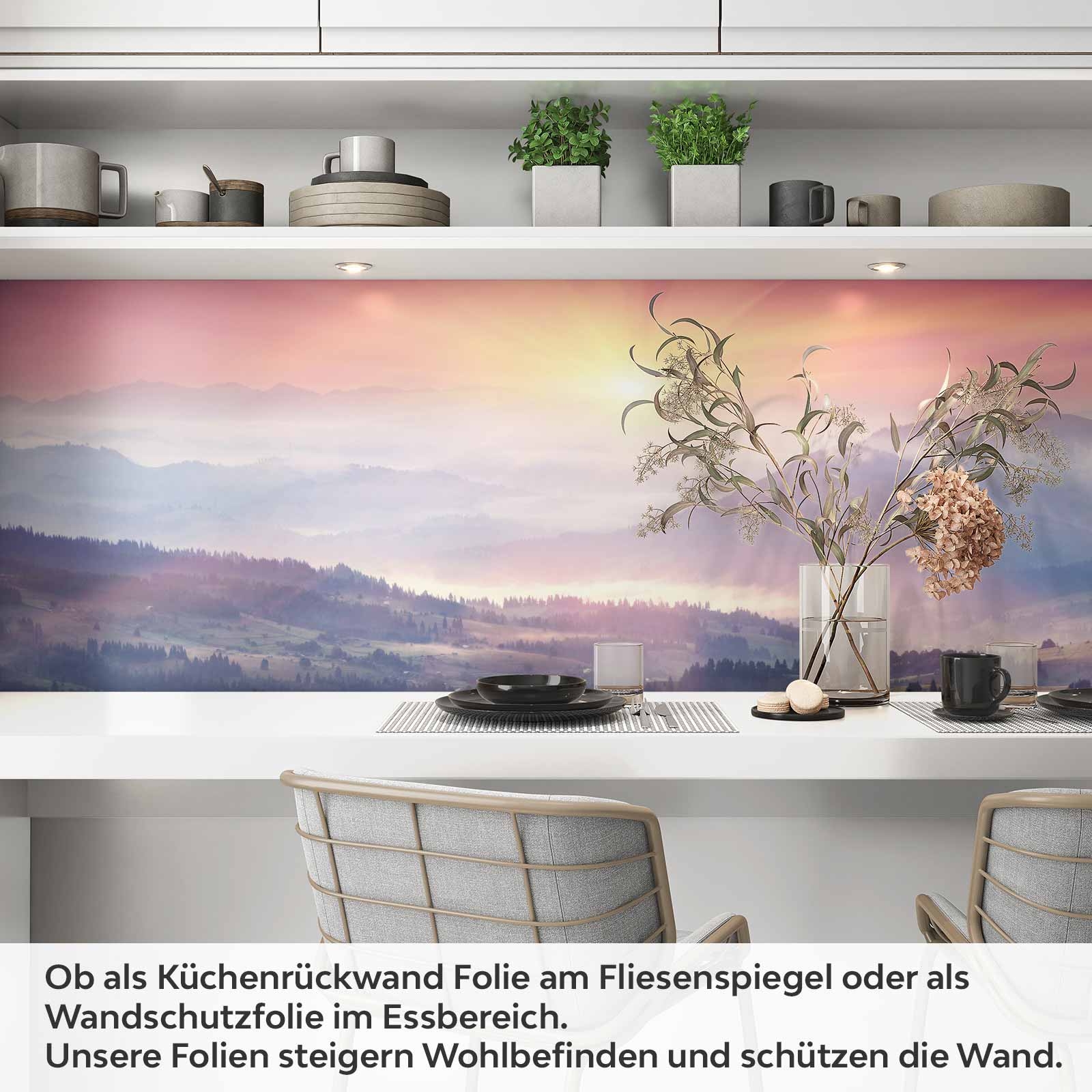 Küchenrückwand Folie morgentlicher Blick Artikelbild 1