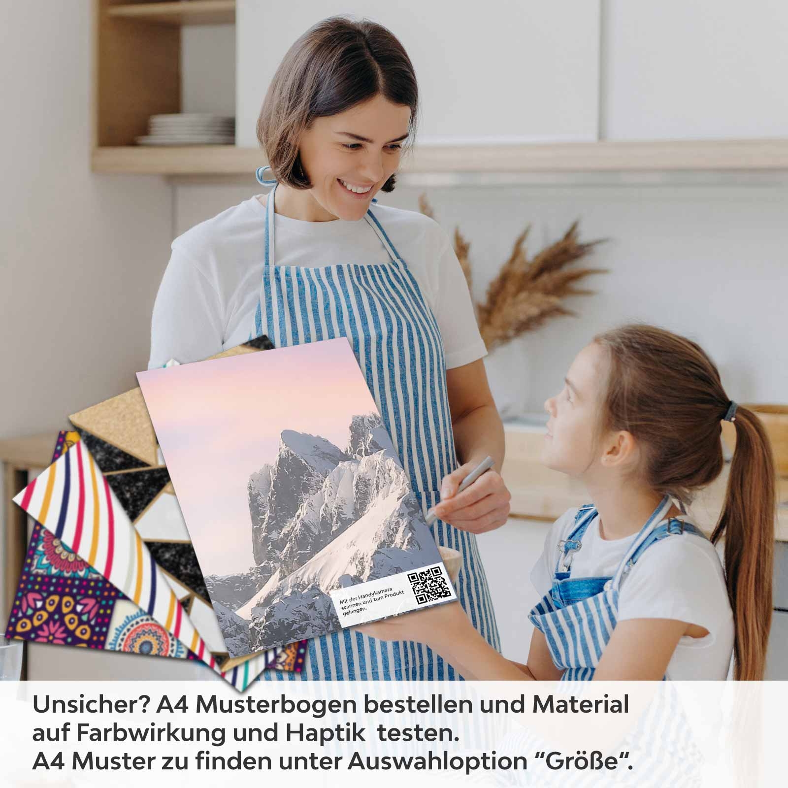 Küchenrückwand Folie verschneite Bergspitze A4 Muster