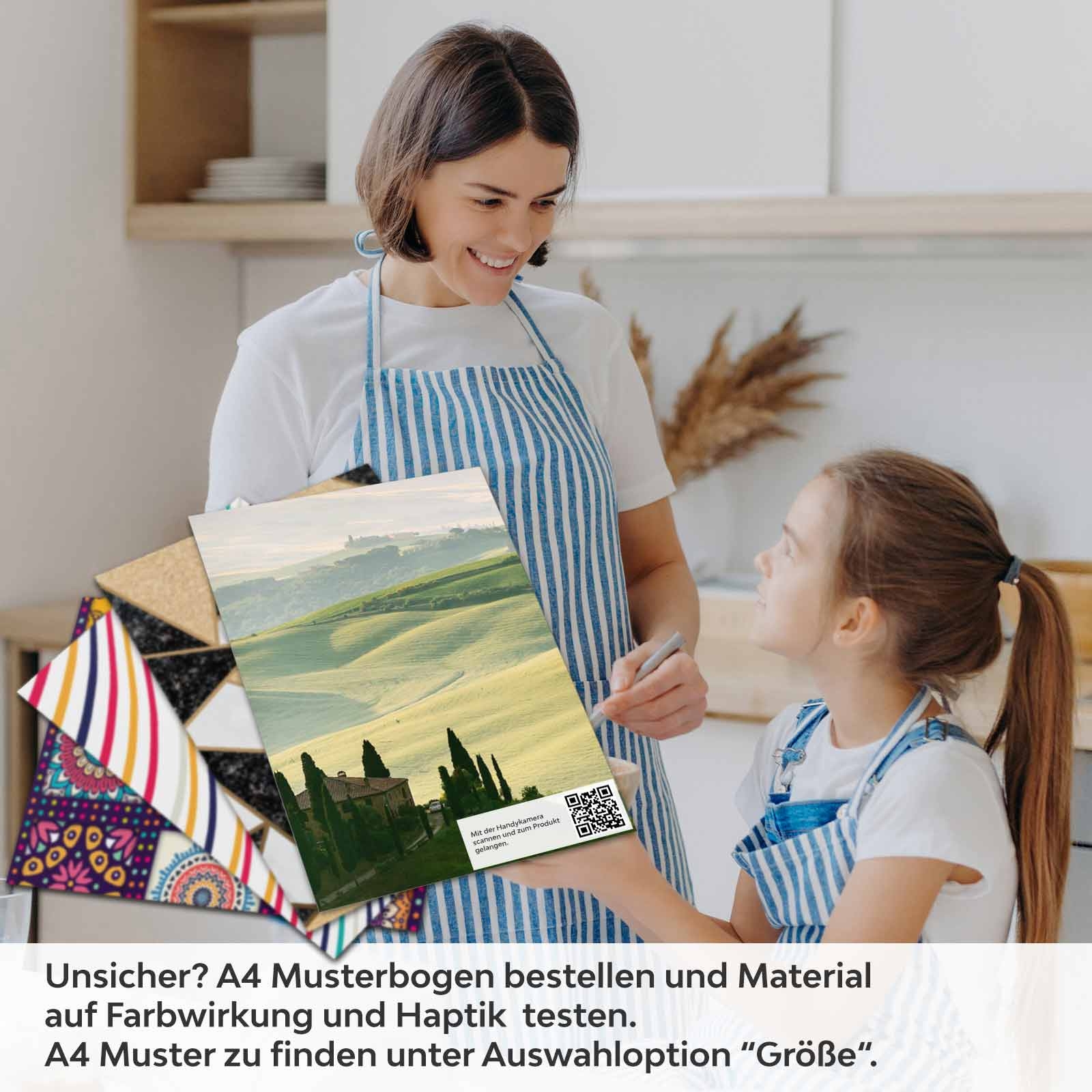 Küchenrückwand Folie Hügellandschaft A4 Muster