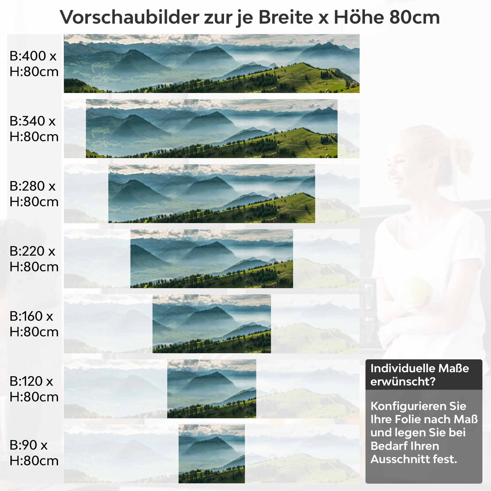 Küchenrückwand Folie Nebel in der Dämmerung Variantenauswahl Vorschaubild Höhe 80cm