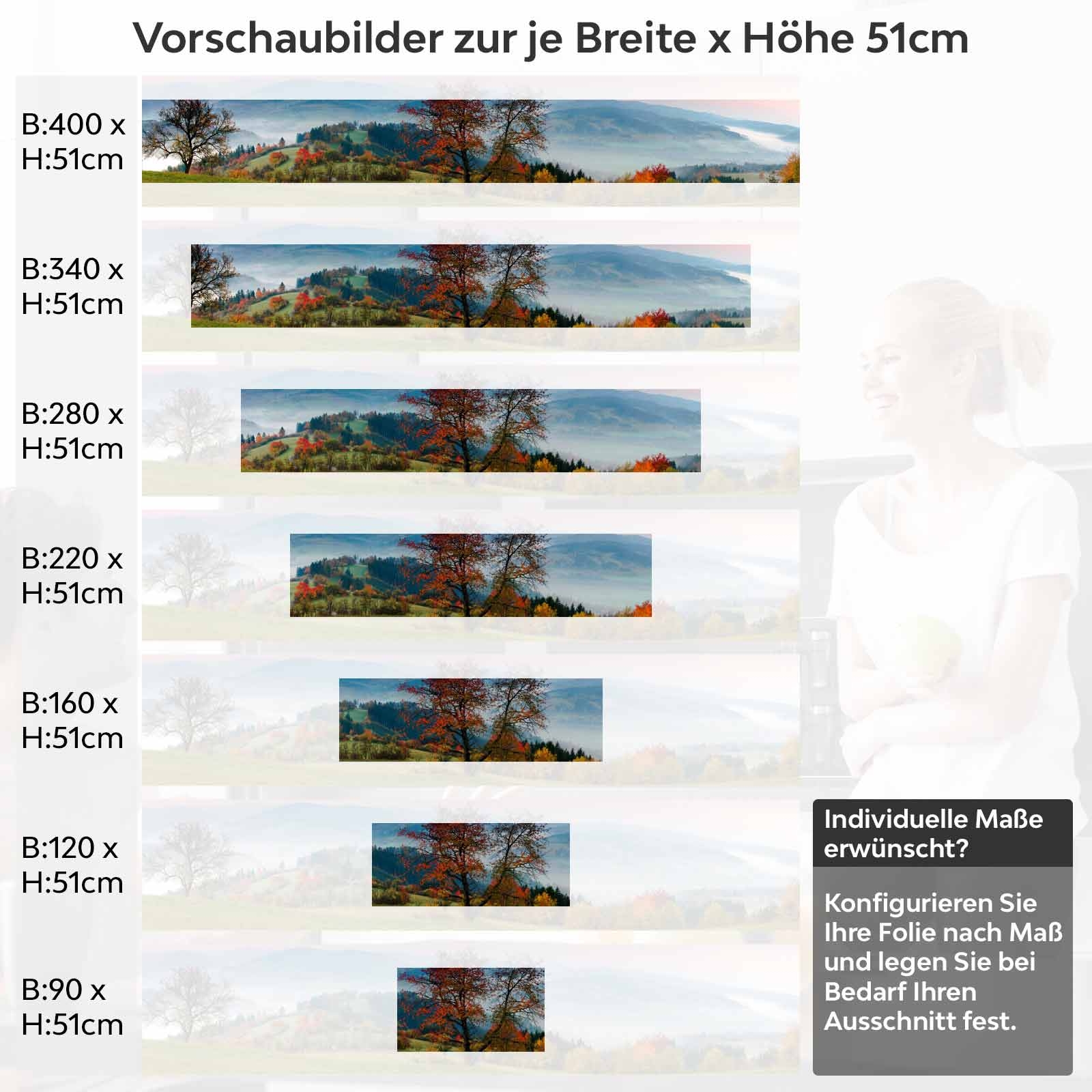 Küchenrückwand Folie Weide Variantenauswahl Vorschaubild Höhe 51cm