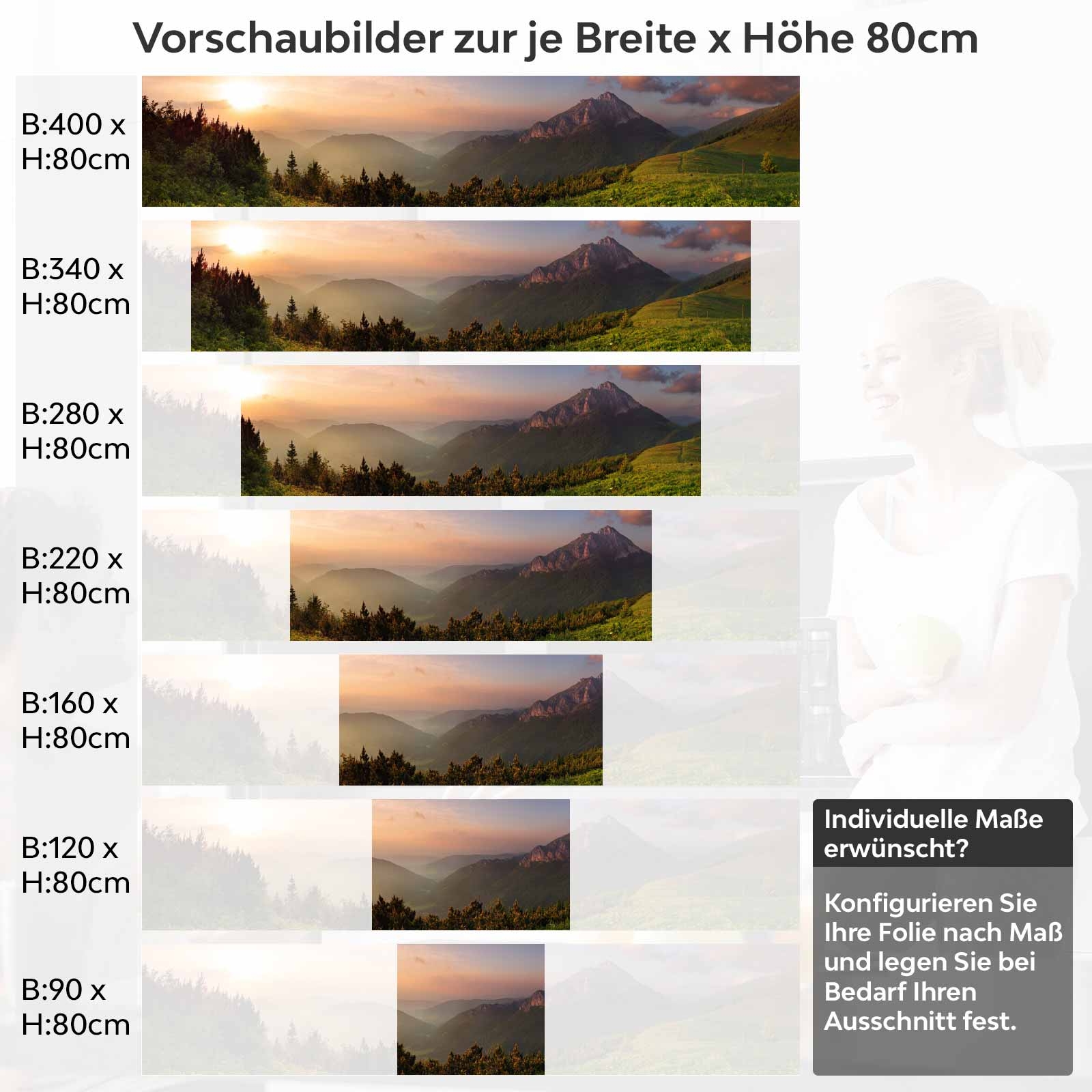 Küchenrückwand Folie Abendlicher Bergzauber – Landschaft im Sonnenuntergang Höhe 80cm