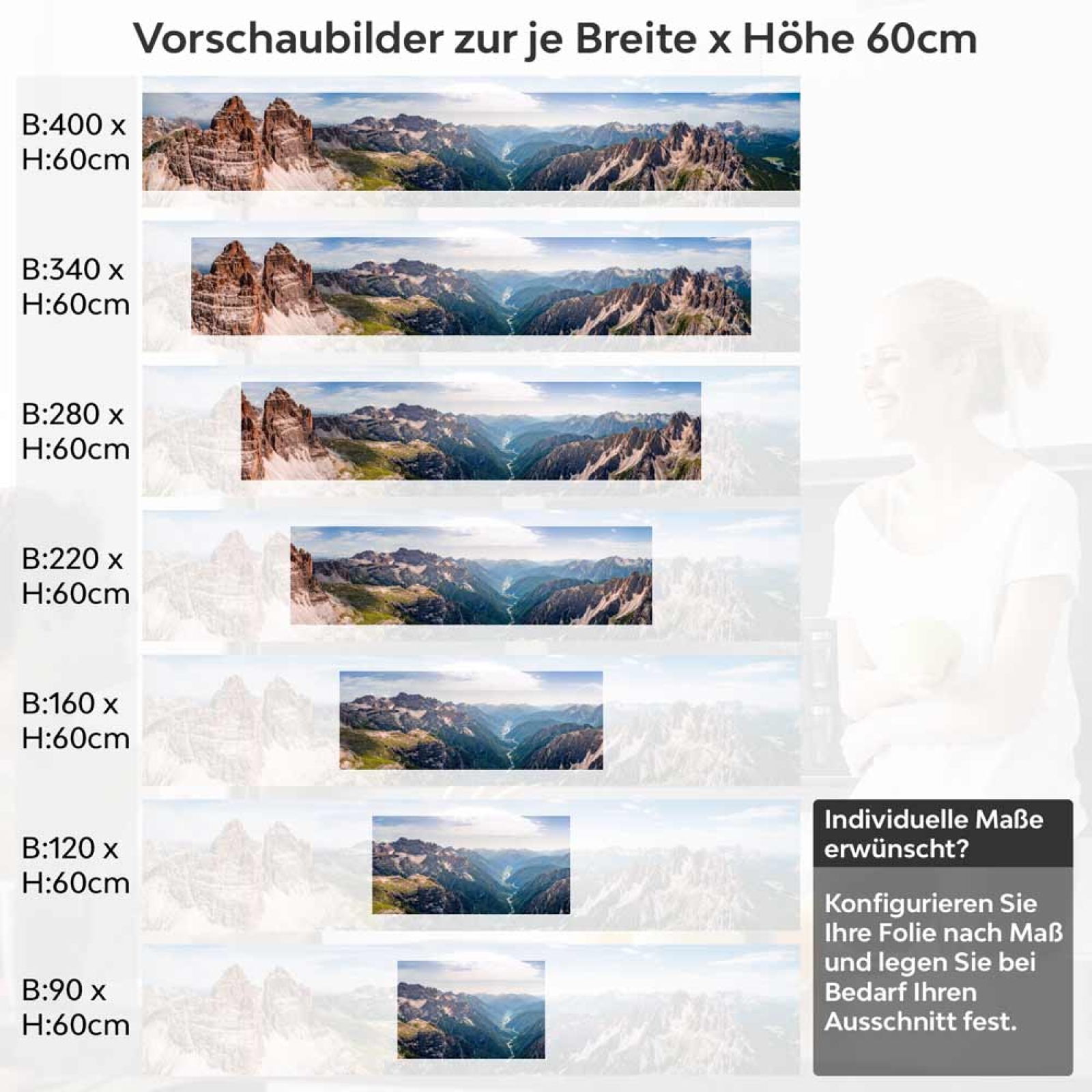 Küchenrückwand Folie Canyon Fluss & Berglandschaft Höhe 60cm