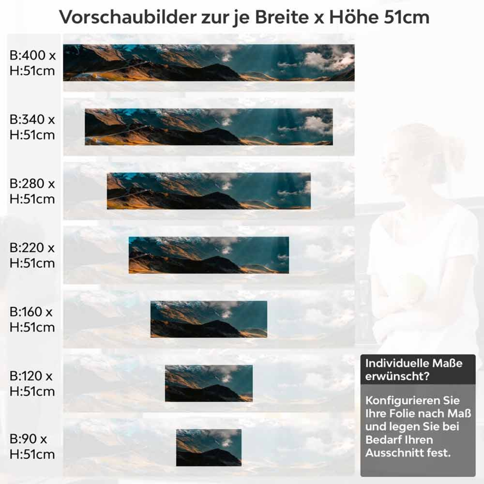 Küchenrückwand Folie goldene Herbstlandschaft Höhe 51cm