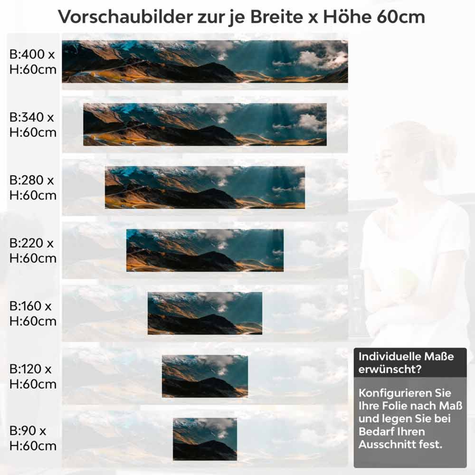Küchenrückwand Folie goldene Herbstlandschaft Höhe 60cm