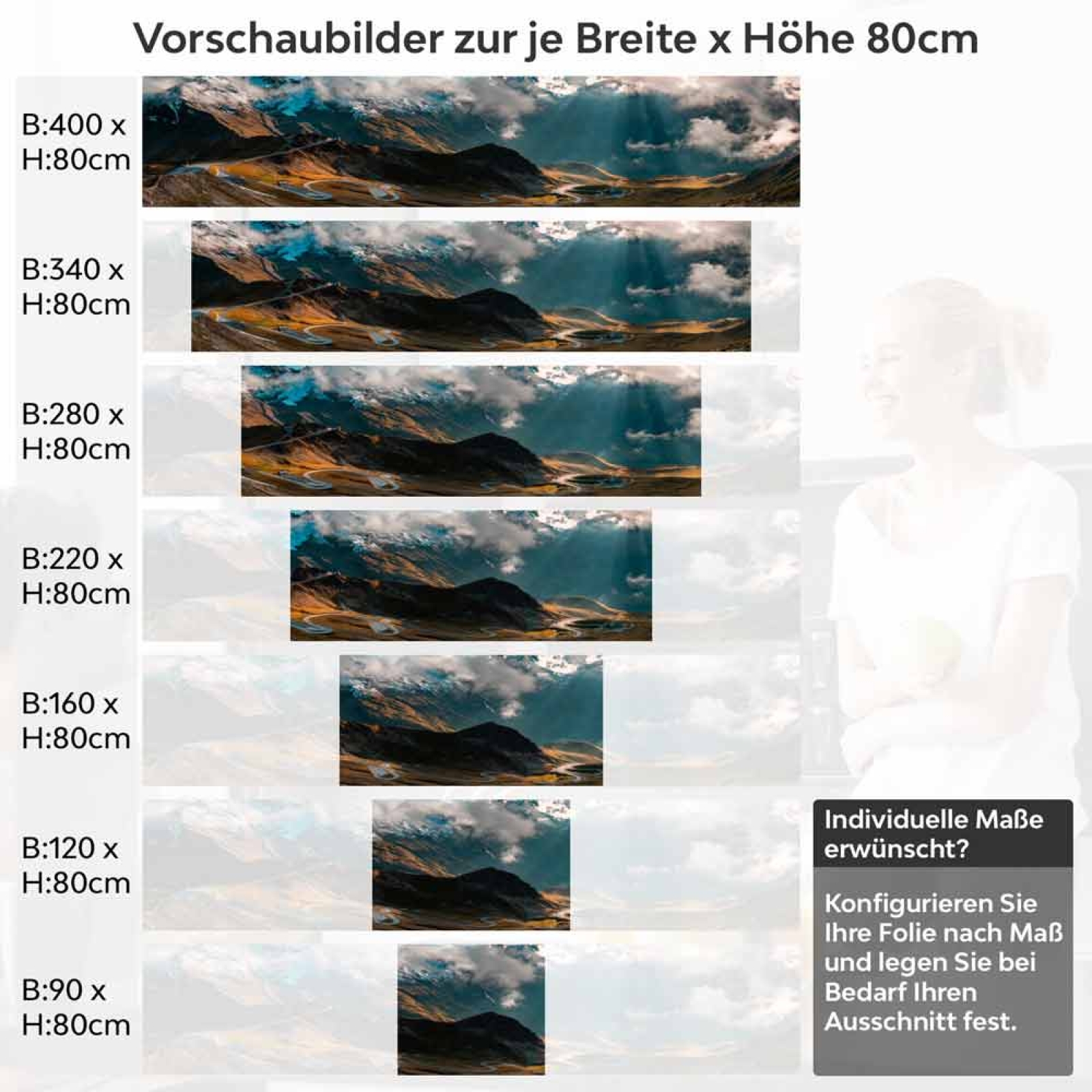 Küchenrückwand Folie goldene Herbstlandschaft Höhe 80cm