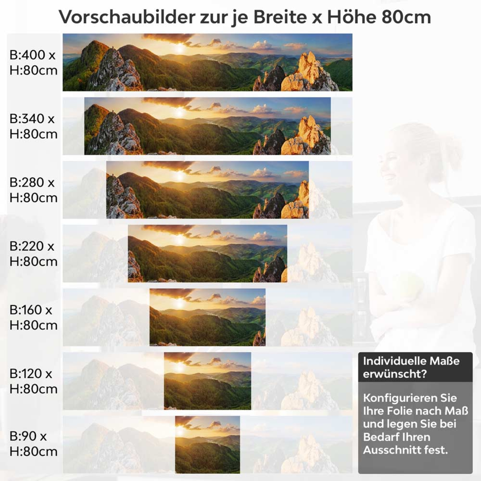 Küchenrückwand Folie slowakische Bergidylle Höhe 80cm
